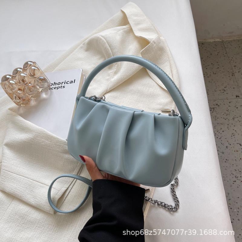 Pleated cloud bag women's 2025 summer new niche design high-end fashion simple one-shoulder crossbody underarm bag