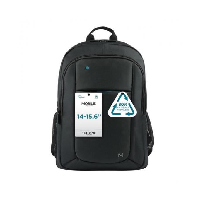 Mobilis THE ONE Recycled - Sac à dos pour ordinateur portable - zip bleu - 30% recyclé - 14" - 15.6"
