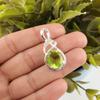 Peridot Gemstone 925 Sterling Silver Jewelry Zircon Designer Pendant For Women CZP-13-13