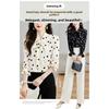 2026 Nuovo Top alla Moda ed Elegante per la Primavera, Camicia Versatile in Chiffon a Maniche Lunghe con Pois Neri