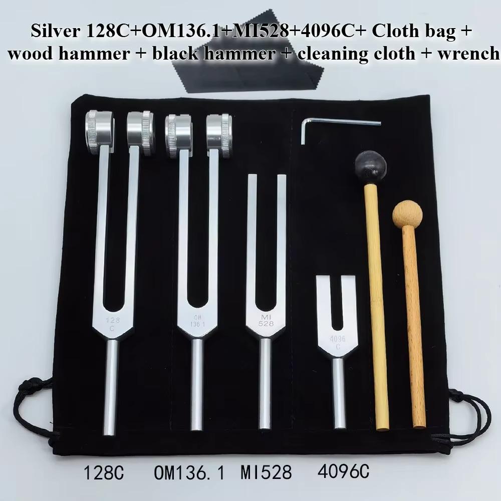 Aluminum Alloy Tuning Forks Set 128C Hz Yoga Meditation Tuning Fork OM136.1hz Healing Sound Therapy Percussion Instrument