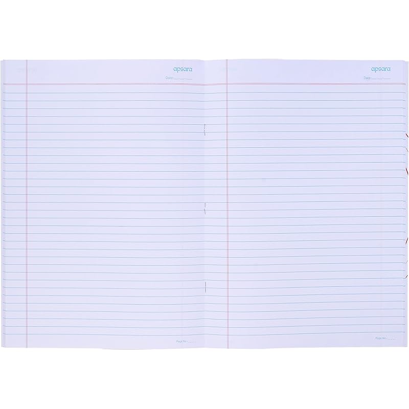 

Apsara A4 Size Longbook | 29.7 CM x 21 CM Approx - Pages 96 | Single Line Notebook | GSM 56 |Use For School,College Stud 96