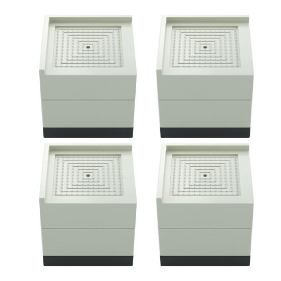 4Pcs Furniture Risers Shock Absorbing Anti-slip Heavy Duty Bed Desk Cabinet Sofa Chair Legs Refrigerator Dryer Washing Machine L-Shaped Lift Riser