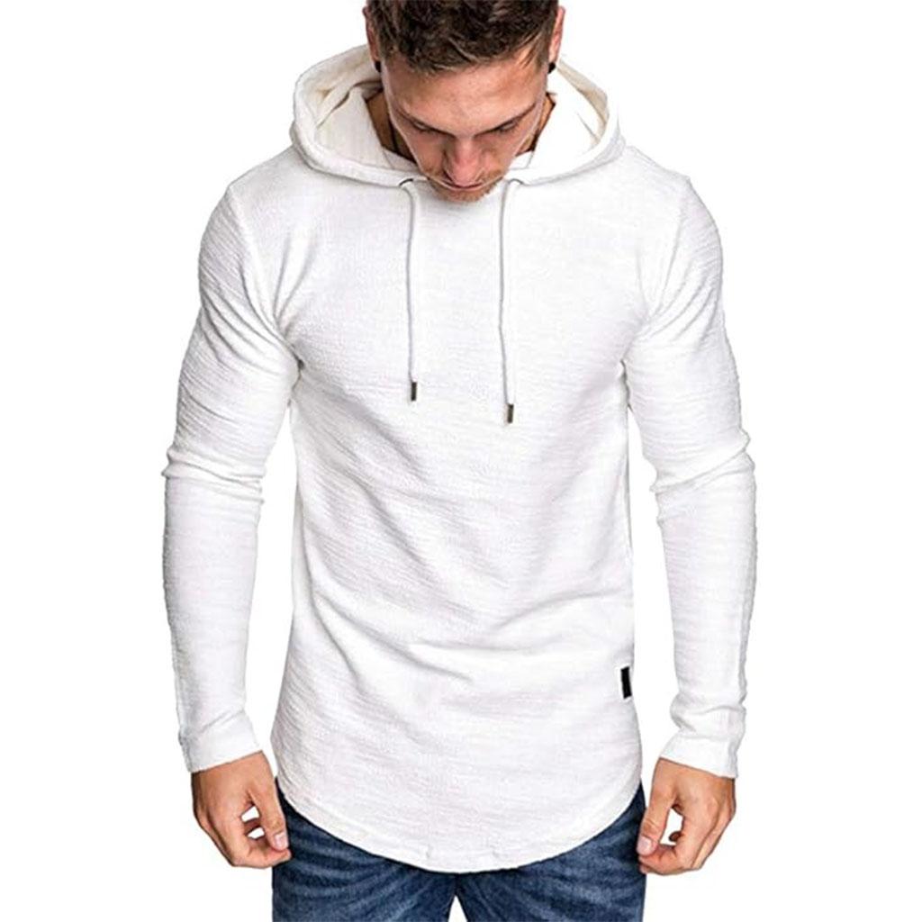 King Billion Spring Collection Men's Stylish Long Sleeve Hoodie - Curved Hem, Branded Tag & Drawstring Hood - Casual Streetwear Essential