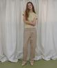 Lonkeu Color Cotton Wide Pants (Beige)
