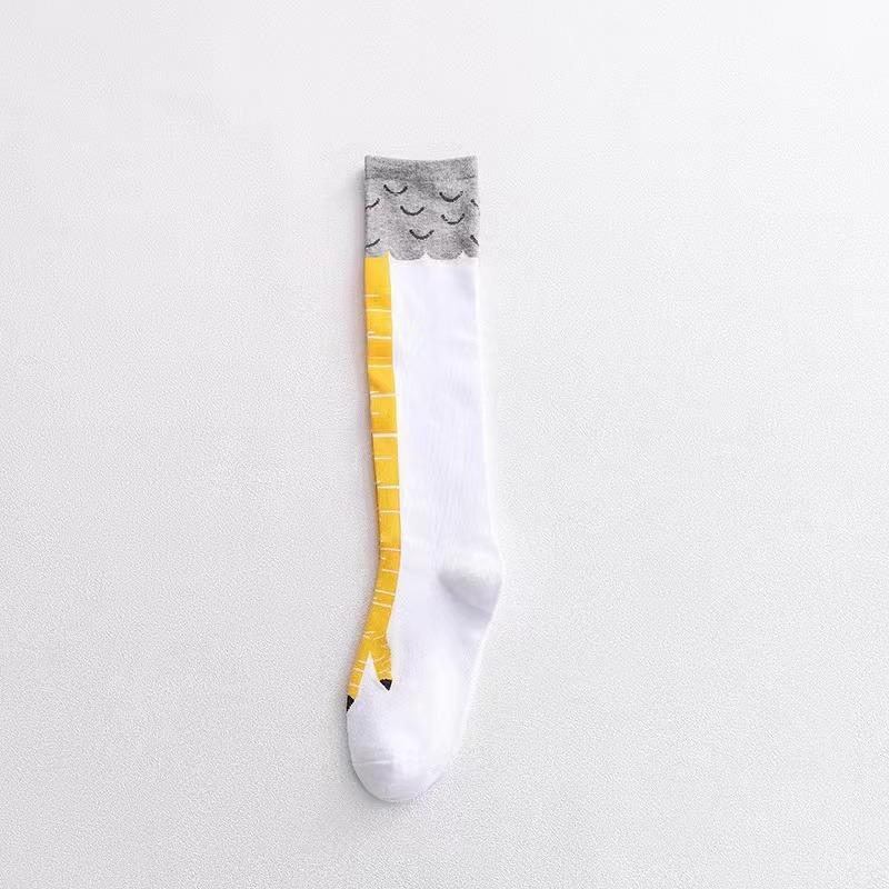Women Funny Chicken Paw Stocking Over-knee Pressure Thin Leg Long Stockings Spring Autumn Winter Middle High School Girls Socks