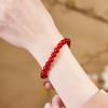 Exquisite Natural Red & Green Agate Bracelet for Women - Versatile and High-End Design