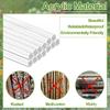 Piquets de Support pour Plantes en Acrylique Transparent de 40 cm avec Pinces Tiges de Support pour Fleurs Réutilisables Piquets de Fixation pour Tige Unique d'Orchidée ou Tige de Tomate