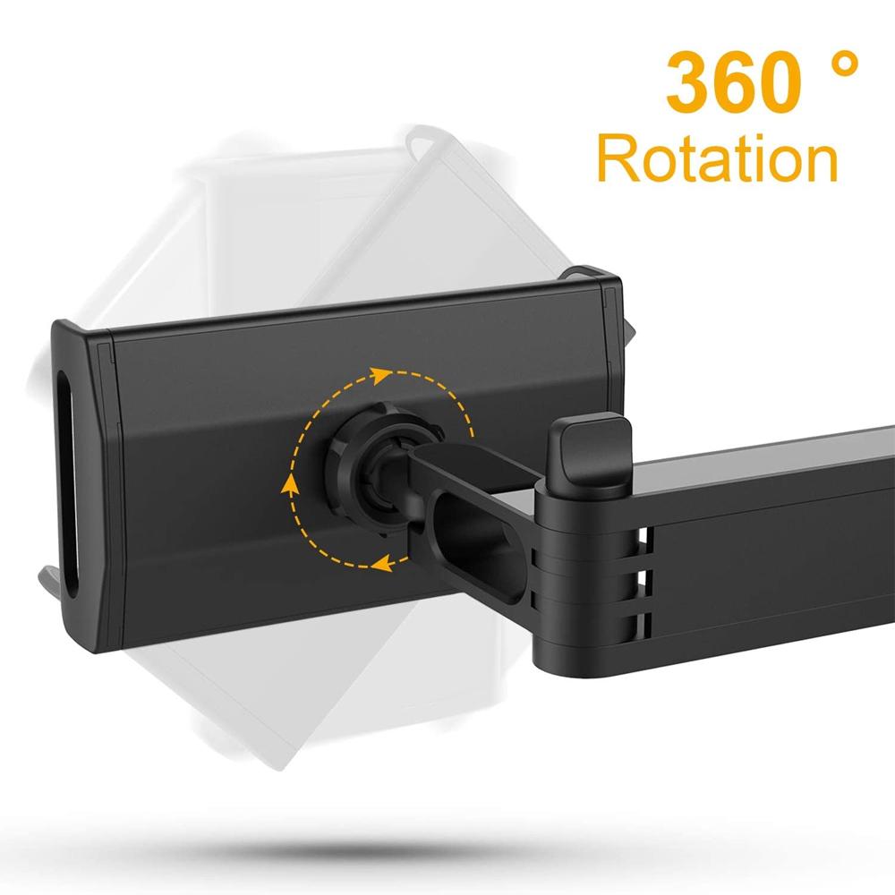 Flexible 360 Degree Rotating for iPad Car Pillow Mobile Phone Holder Tablet Stand Back Seat Headrest Mount Bracket 4-11 Inch
