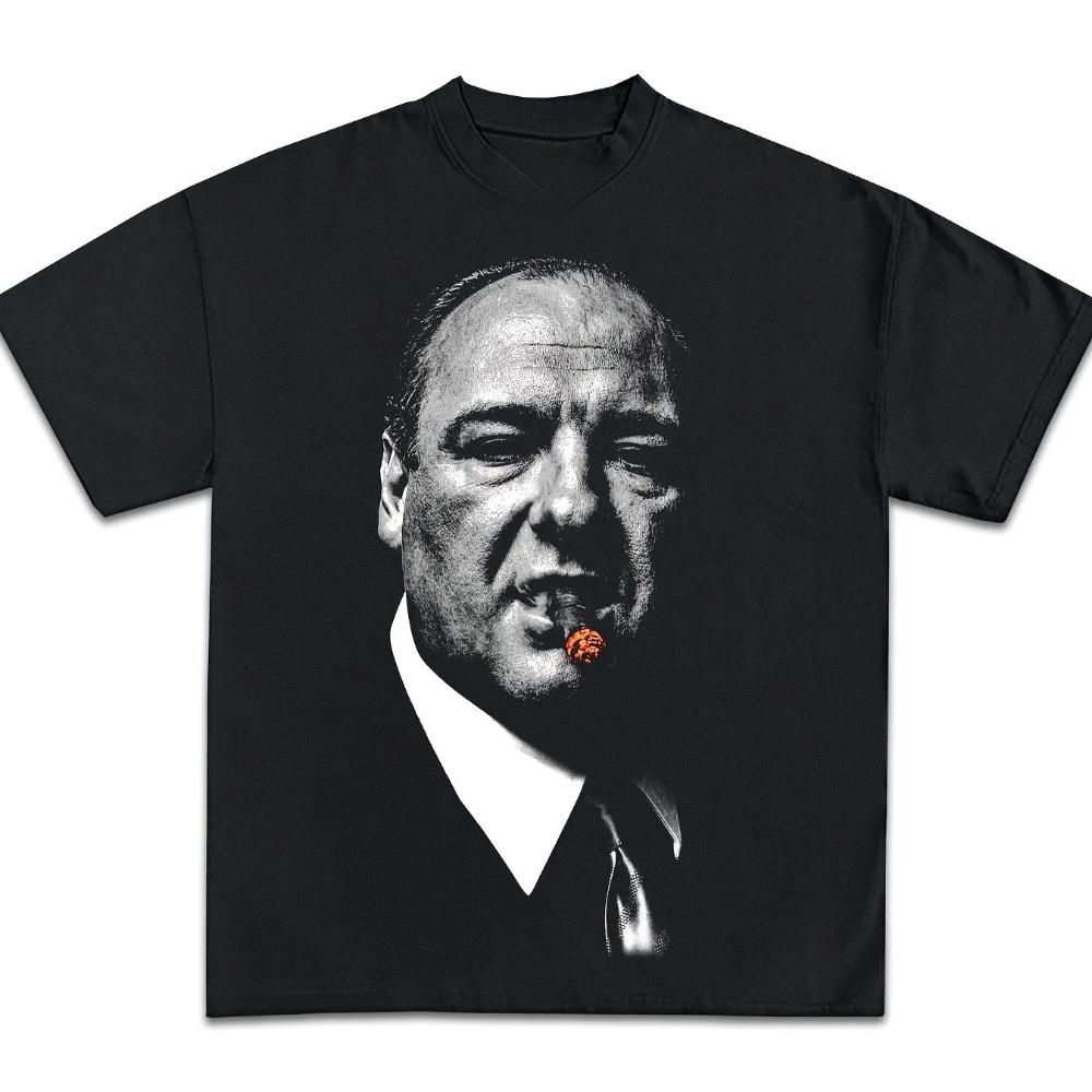 UnisexS Regular Fit Crew Neck TShirt Featuring Graphic of Tony Soprano Stylish Casual Tee Suitable for All Seasons