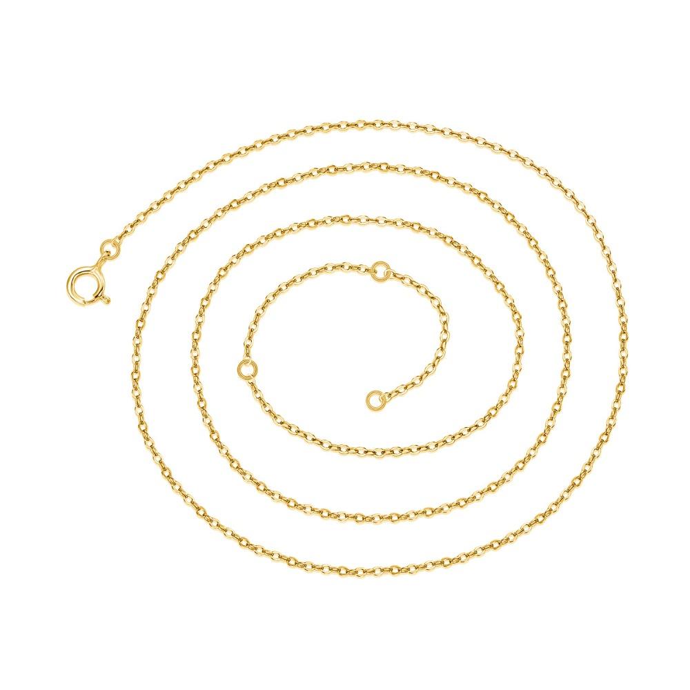 925 Sterling Silver Unisex Minimalist Chain Necklace Simple Durable Everyday Jewelry