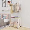 Household Simple Hanging Clothes Rack Bedroom Mobile Clothes Hanger With Wheel Simple Portable Floor Triangle Hangers Shelves