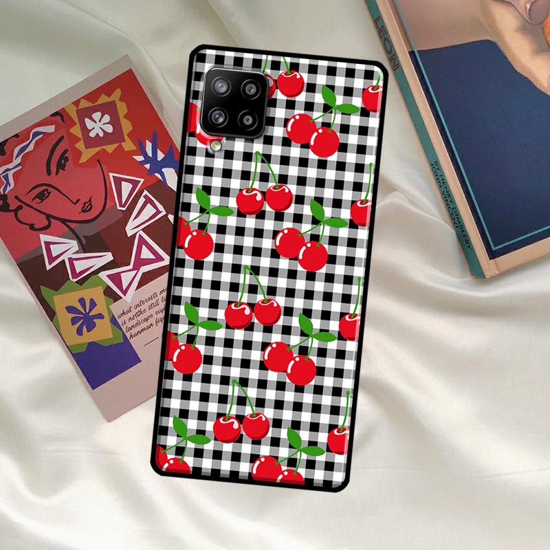 Food Fruit Red Cherry Case For Samsung Galaxy A33 A13 A36 A56 A23 A52 A32 A12 A54 A34 A14 A16 A26 A53 A15 A35 A55