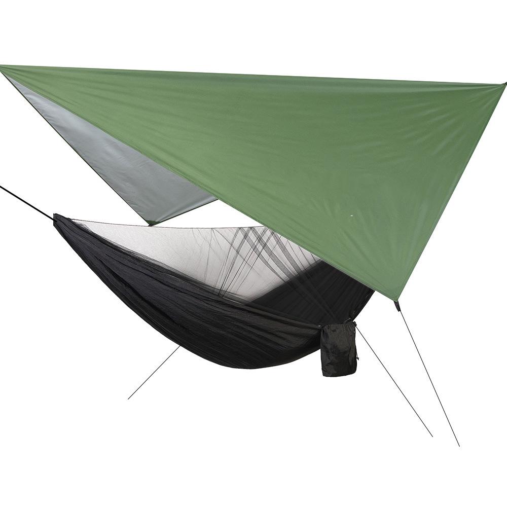 Waterproof Green Camping Hammock with Mosquito Net - Portable Single/Double Tent for Outdoor & Indoor Use