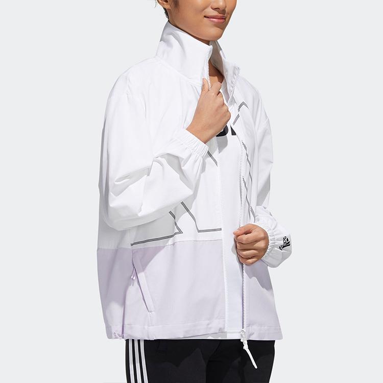Adidas Track Top Casual Sports Jacket Women Tops White GL5619
