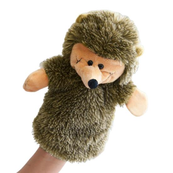 Animal Hand Puppet Cartoon Frog Hedgehog Wolf Duck Puppy Tiger Elephant Plush Gloves Parent-child