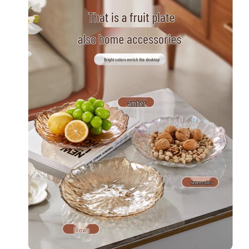 Jingyuheng Light Luxury Glass Fruit Plate