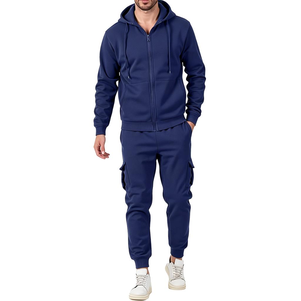 Men's Casual Tracksuit Set for Winter Cold Outdoor Activities