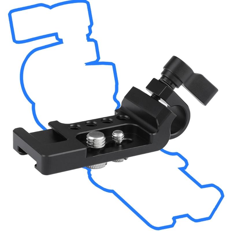 1 Set Photography Mounting Board 15mm Pipe Clamp Secure Camera Plate Multiple Thread Holes Aluminum Construction