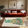 Stylish Abstract Area Rug Modern Geometric Floor Mat Bohemian Home Decor Non-Slip Living Room Carpet Unique Patterned Rug Contem