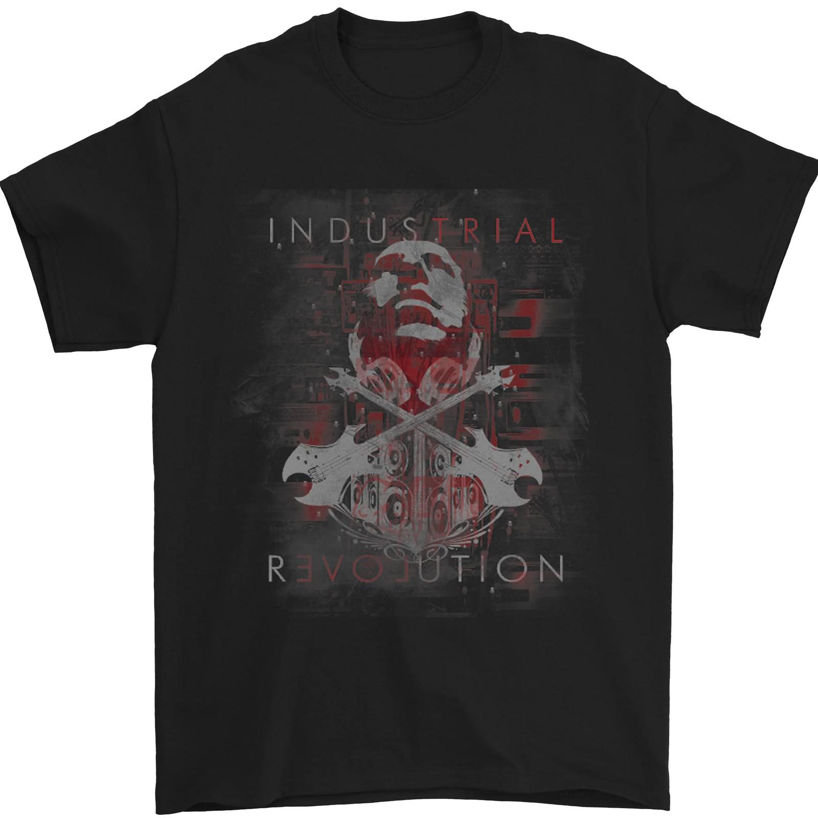 Industrial Revolution Rock Music Guitar Mens T-shirt Cotton XXL