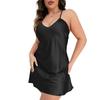 Plus Size Nachthemd Sommer Lockeres Neckholderkleid Sexy Damen Nachthemden aus Eisseide