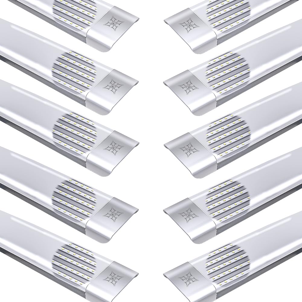 

[HIKARI Exclusive] 100W LED Fluorescent Light Equivalent, 9800lm, 120cm, 50W Power Consumption, Double Driver, Integrated Base, Slim, Direct Mount,