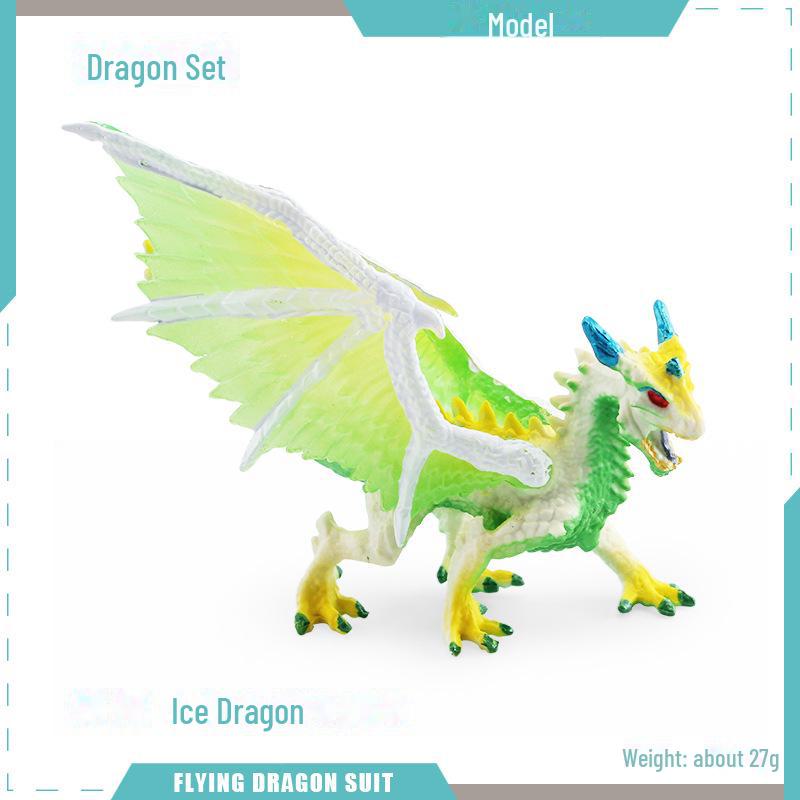 Warcraft Dragon Model Toy: Fire Rock & Stone Dragon, Movable Jaw, Dinosaur Ornament