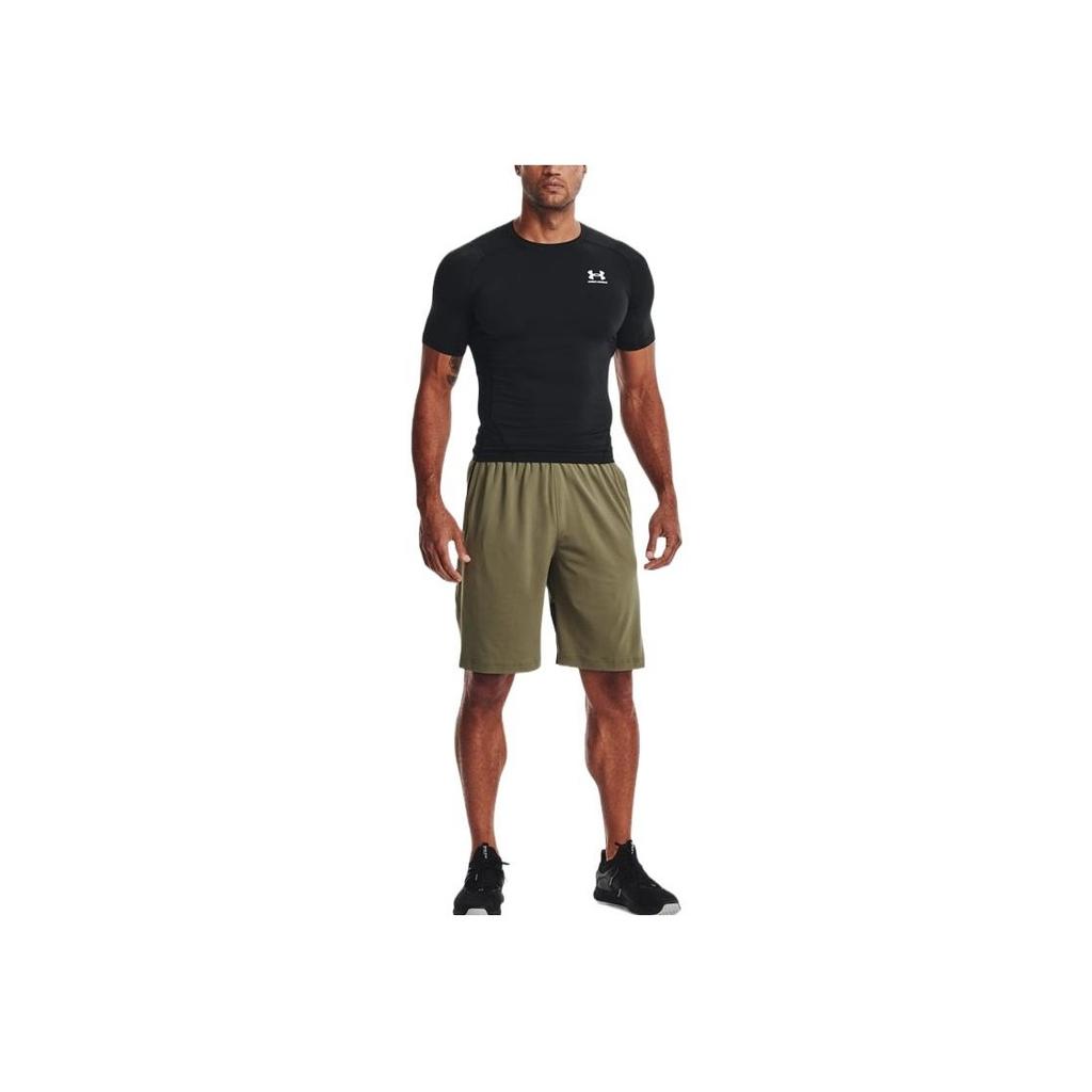 Under Armour SS22 Color Block Logo Elastic Sports Shorts Men Shorts Green 1361511-361