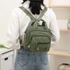 Mini Zaino in Nylon da Donna, Borsa a Tracolla Leggera con Tasche Multiple