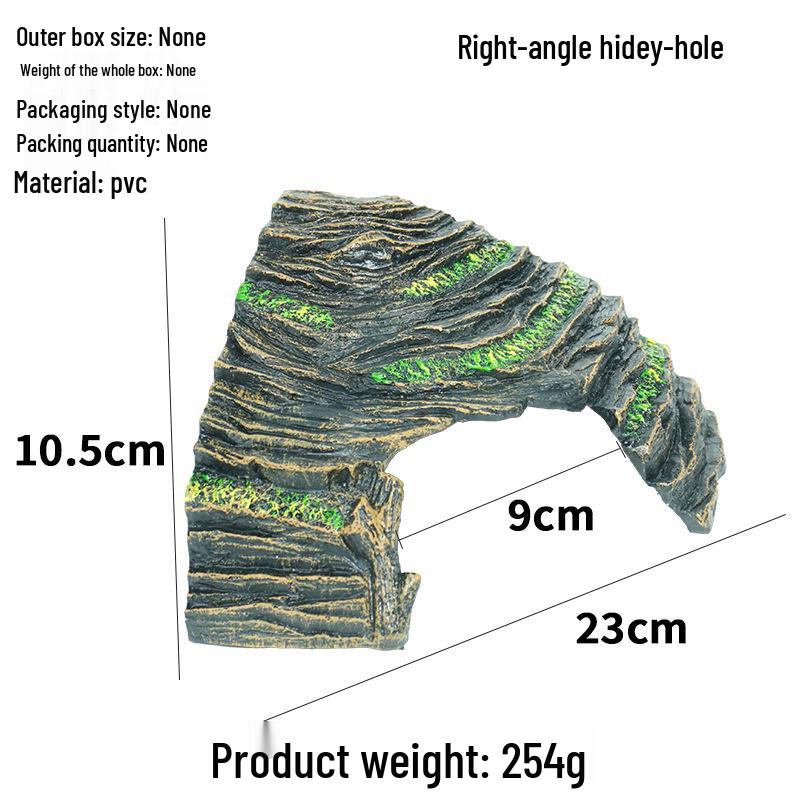 Sonnendeck & Kletterplattform für Schildkrötenbecken mit Steigung und Reptilienhöhlen-Ornament