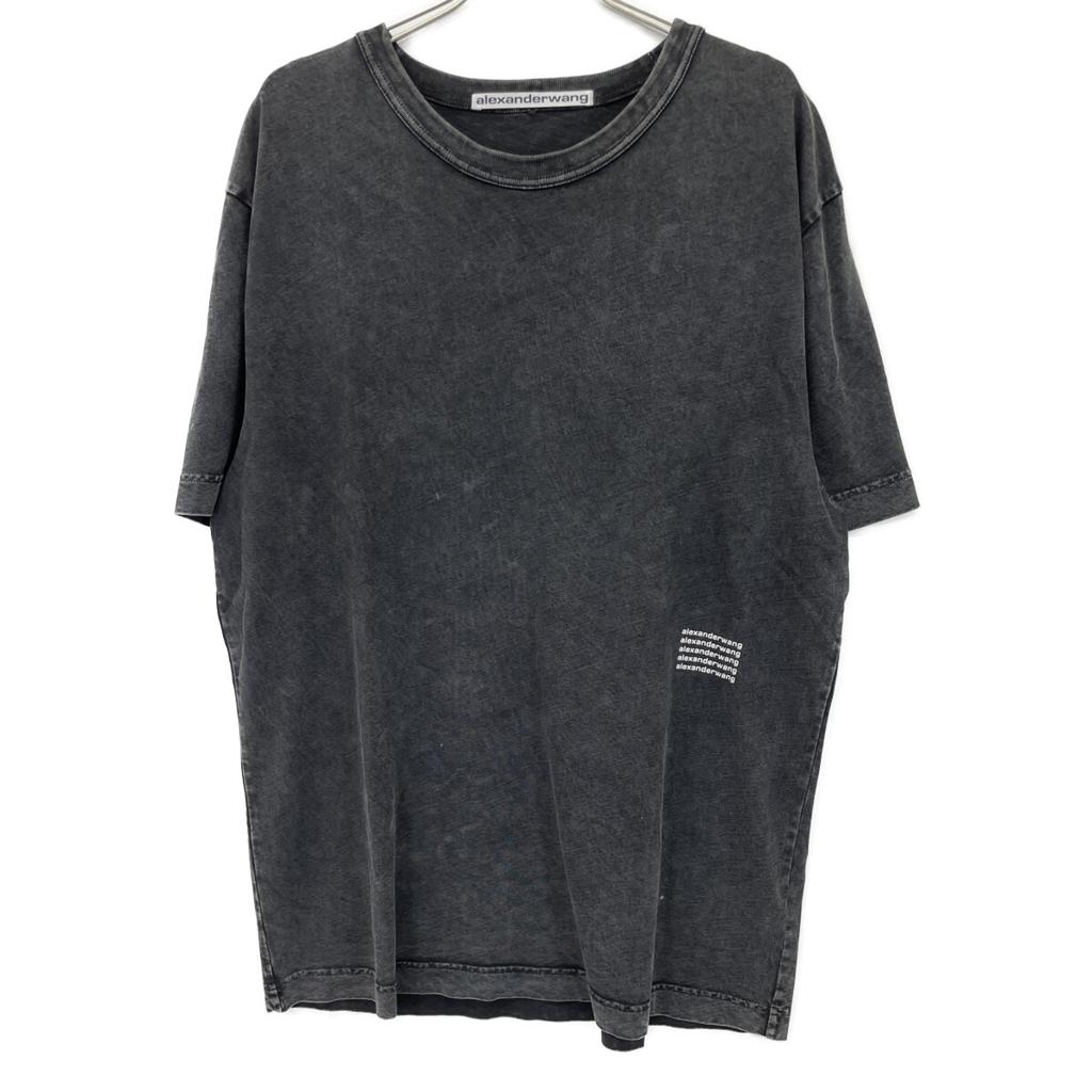 Alexander Wang [Domestically Authorized] UCC2221527 Logo Print Washed Short Sleeve T-Shirt/ Tops XL blackUsed