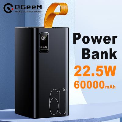 Powerbank mit großer Kapazität 60000mAh Tragbar PD20W 22.5W USB C Schnellladung Externer Zusatzakku Für iPhone Xiaomi Samsung
