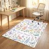 Floral Brain Cosmic Theme Soft Crystal Velvet Rug Custom Name & Text Print Non Slip Floor Rug for Bedroom Living Room