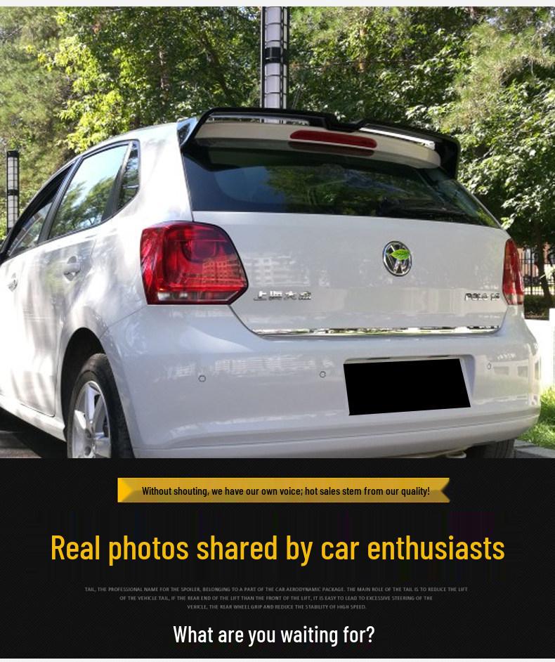 Compatible Rear Spoiler for Polo 06-21 Models: 19 Polo No-Drill Top Tail Modification