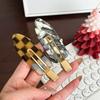 Trendy Oversized Acetate No Trace Hair Claw Versatile Plaid Hair Clip For Women