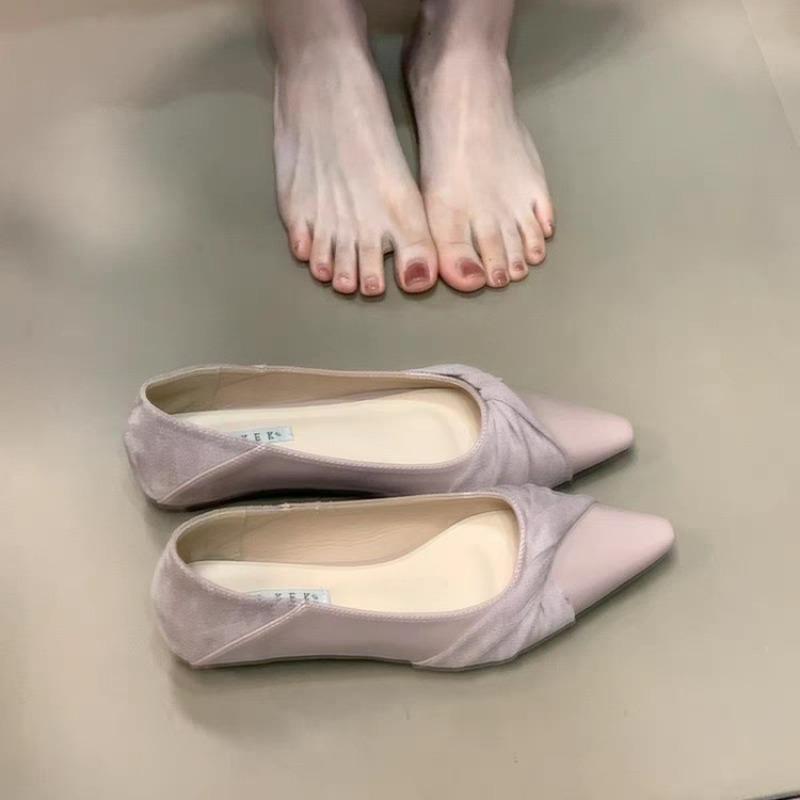 Women Flats New Spring Summer Evening Breeze Flats Gentle Bow-Knot  Design Commuter Versatile Single Shoes Zapatos Mujer