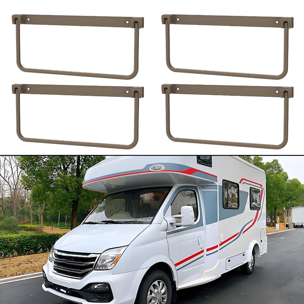 2/4/6Pcs RV Shoe Storage Aluminum Alloy Foldable RV Shoe Holder Rack Space Saving Camper Wall Mounted Rack for Traveling Camping