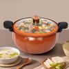 8L Micro Pressure Cooker, Pumpkin-Shaped Non-Stick Pressure Pot with Transparent Lid, Small Gas Pressure Cooker for Home