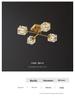 Nordic Luxury All-Copper LED Ceiling Lamp with Crystal Design