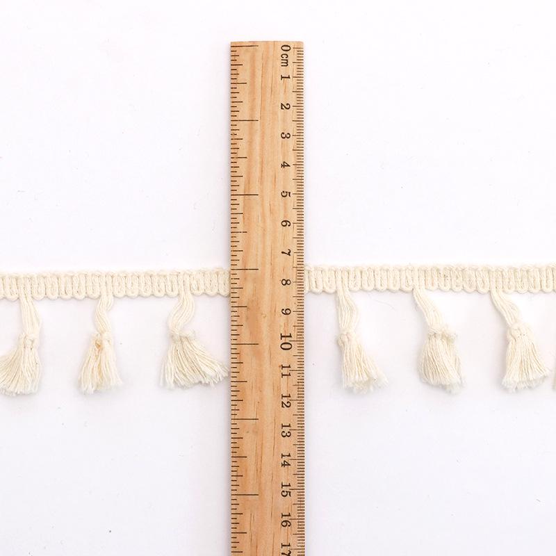 Handmade Cotton Tassel Lace for Clothing, DIY Crafts, and Tablecloth Decoration.