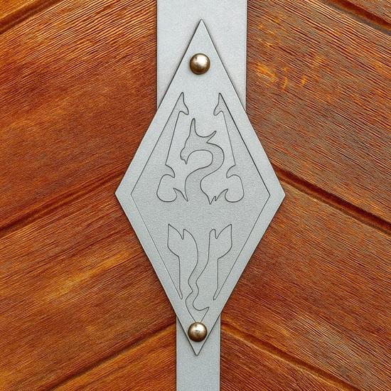 Dragon Crest Medieval Shield  Fantasy Wooden Display Prop for Skyrim Fans, Cosplay,  Collector Decor