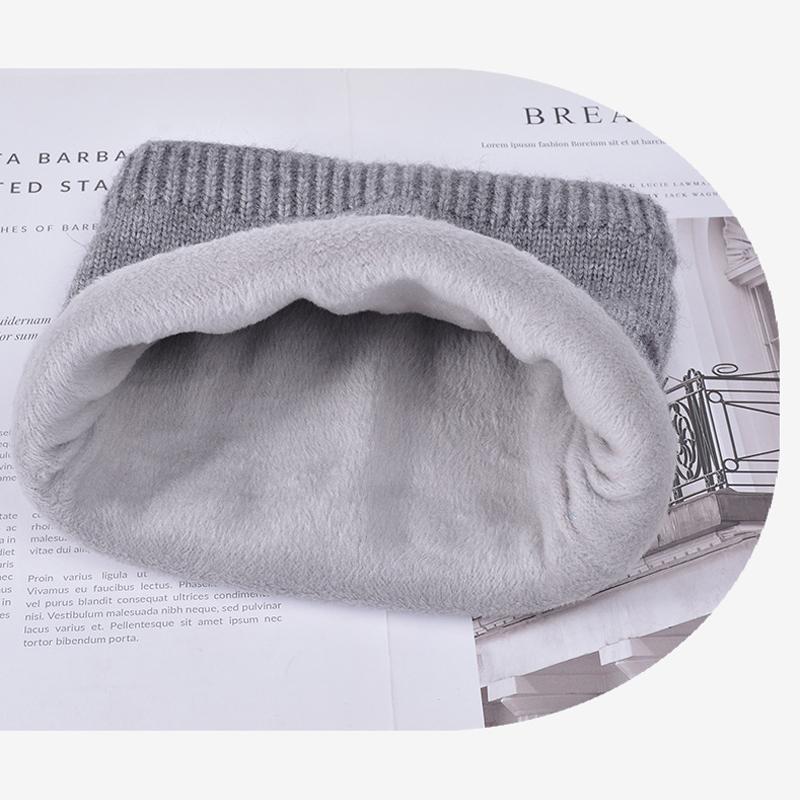 Children's Hat Scarf Suit Winter Velvet Warm Ear Protection Coldproof Knitted Wool Cap Boys Girls Pullover Cap