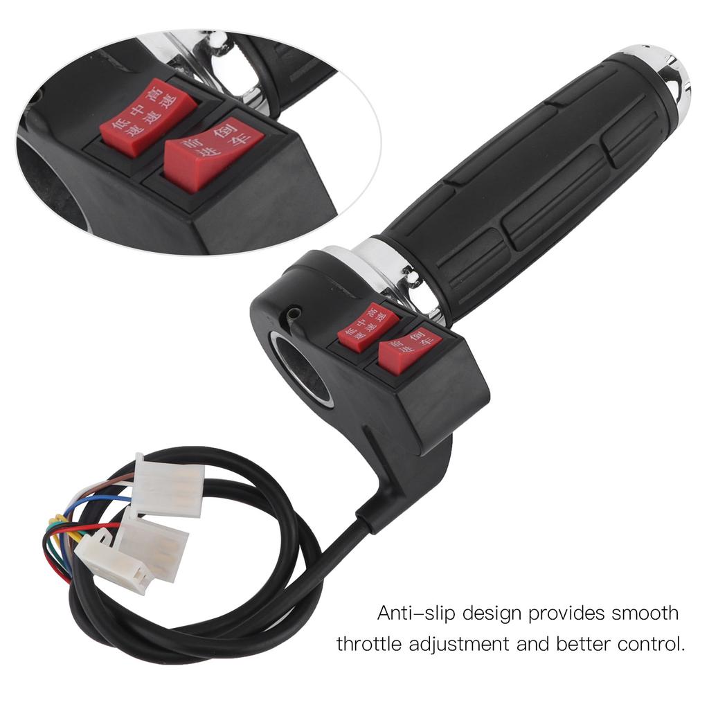 1 paire de poignées d'accélérateur à 3 vitesses pour vélo électrique avec marche avant et marche arrière