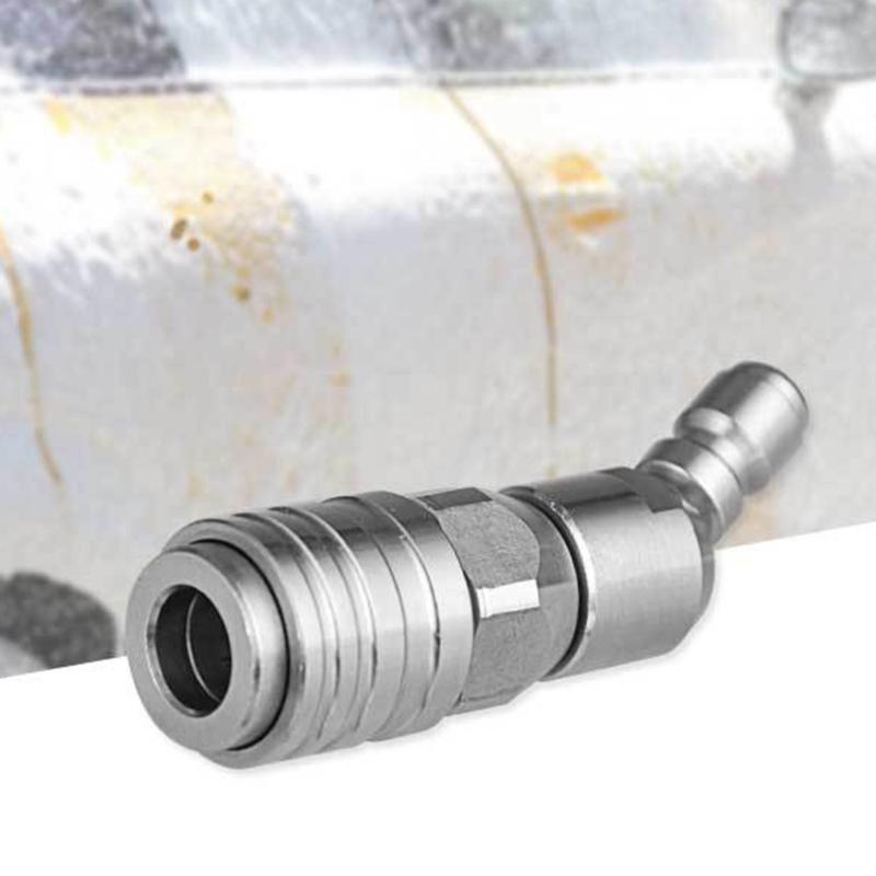 Stainless Steel 1/4Inch Quick Connect Coupling Adjustable Adapter for High Pressure Cleaners Durable & Easy To Install