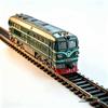 Children's Green Electric 4B Train Set with Alloy Carriage and Track
