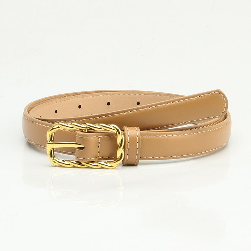 New Alloy Pin Buckle Belt, Women's PU Korean Style Casual Versatile Belt, Decorative Coat, Suit Pants Belt