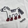 Women's Korean Cotton Cartoon Pony Embroidered Slimming Short Sleeve Summer T-shirt