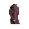 Adidas Originals Solid Color Embroidered Drawstring Hoodie Women Tops Brown IJ8275
