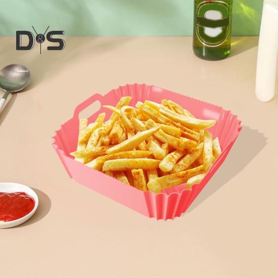 Silikonové vložky do fritézy Opakovaně použitelné čtvercové vložky do fritézy pro 4-6 QT vložky do potravinářské pečicí pánve Příslušenství k fritéze